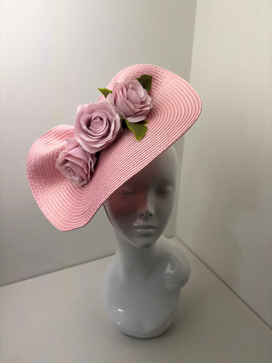 Bespoke Blush Pink Floral Woven Hatinator