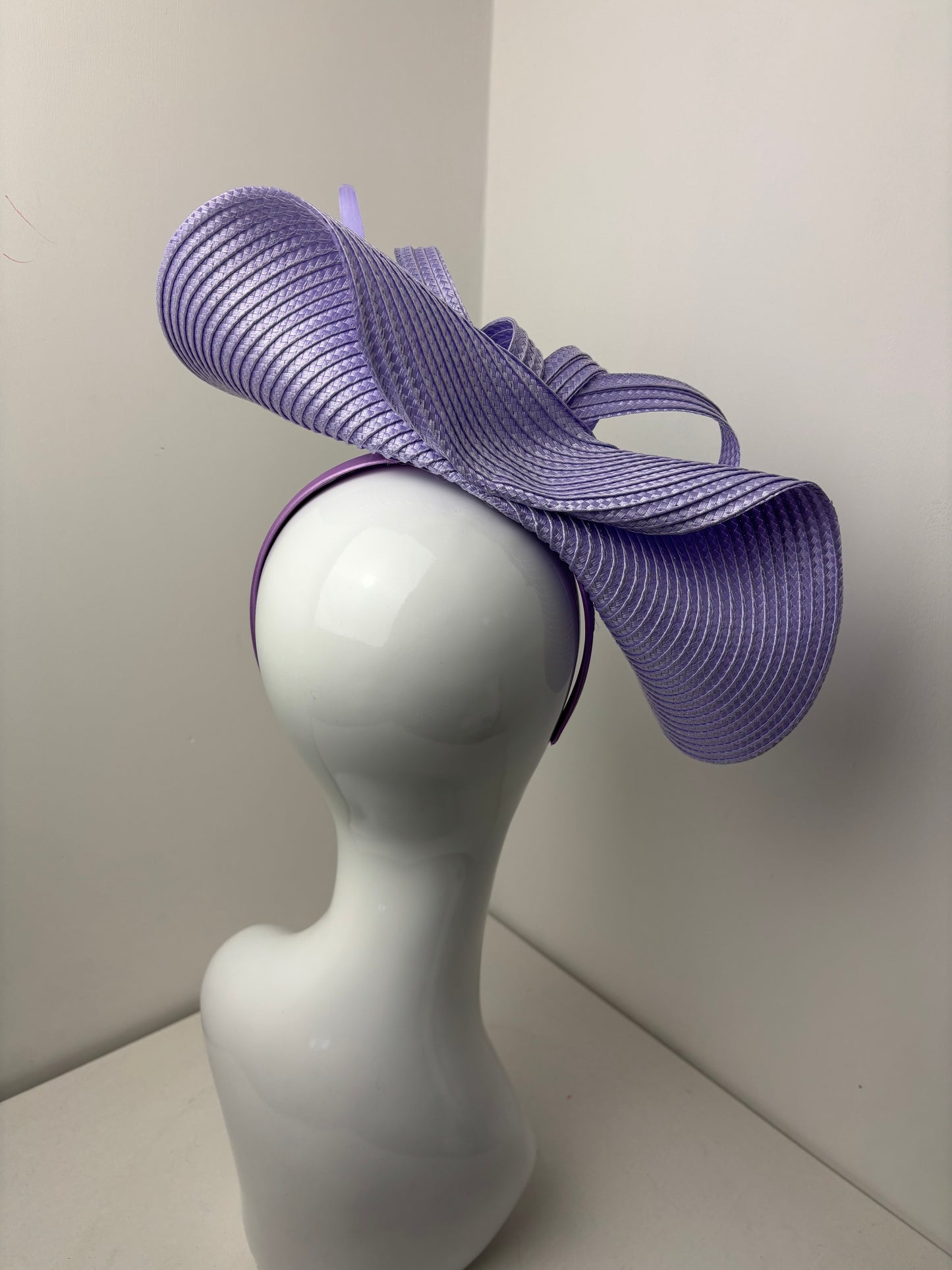 Bespoke Lilac Woven Fascinator