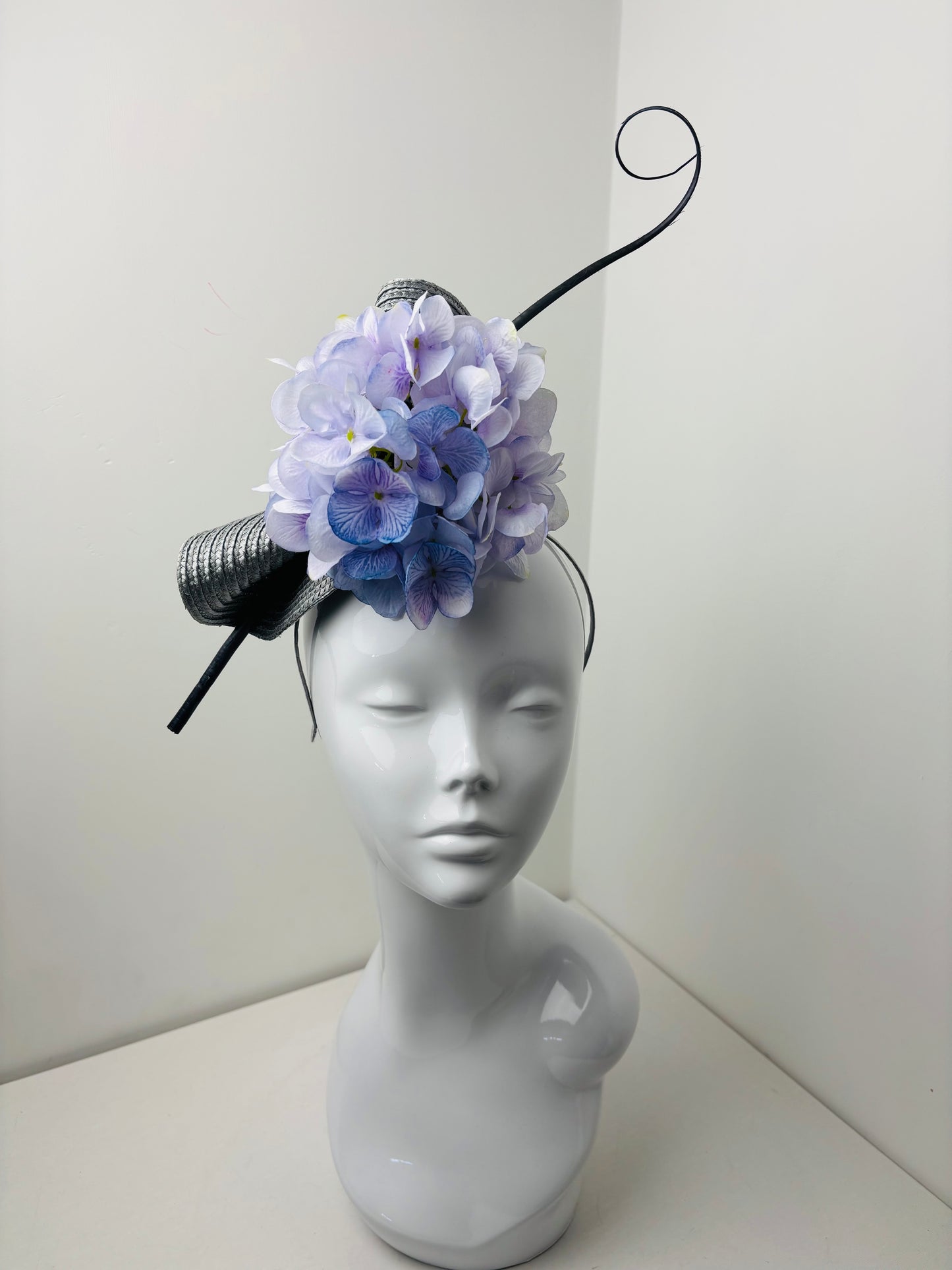 Bespoke Hydrangea Charcoal Fascinator