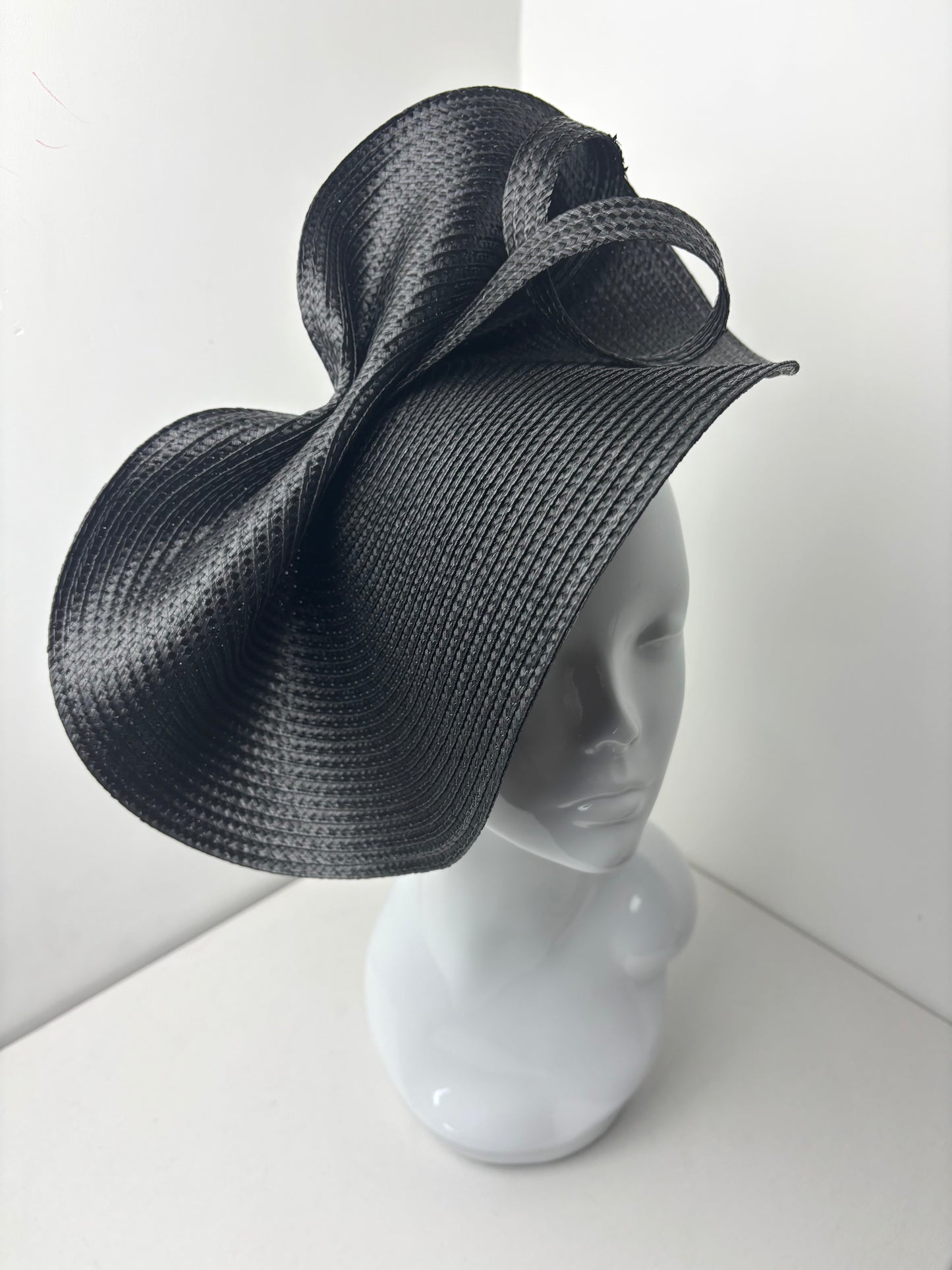 Bespoke Black Woven Statement Fascinator
