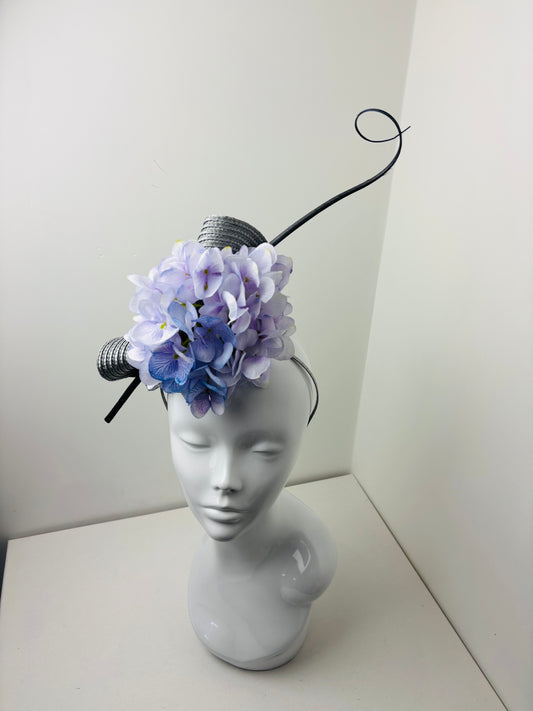 Bespoke Hydrangea Charcoal Fascinator