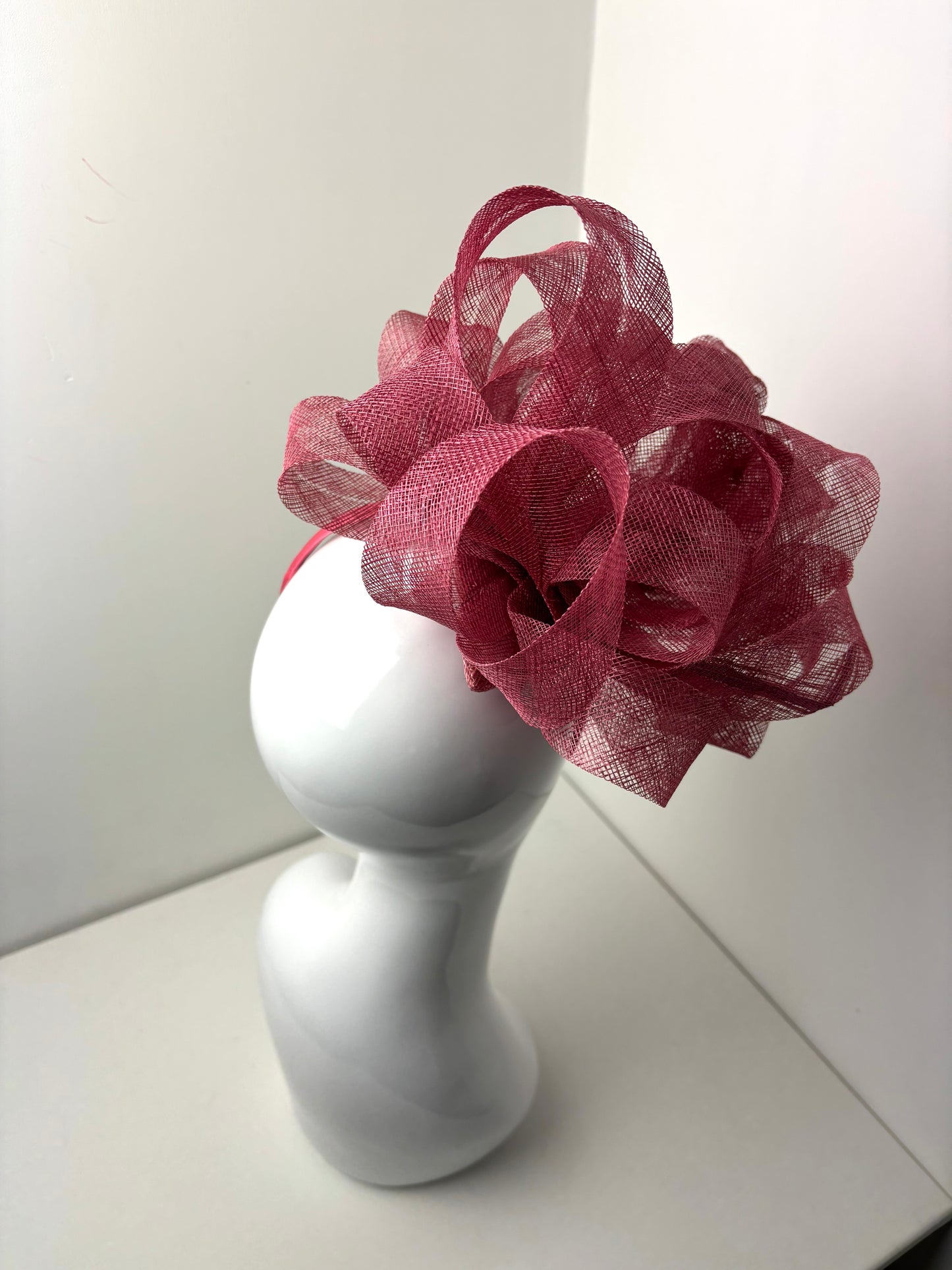 Bespoke Victorian Rose Structured Loop Fascinator