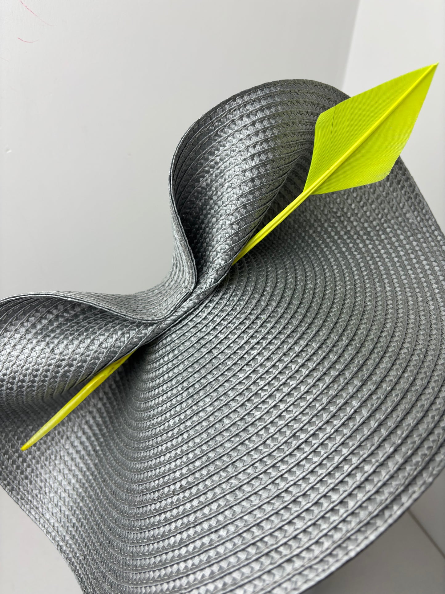 Bespoke Sculptural Silver and Neon Yellow Hatinator