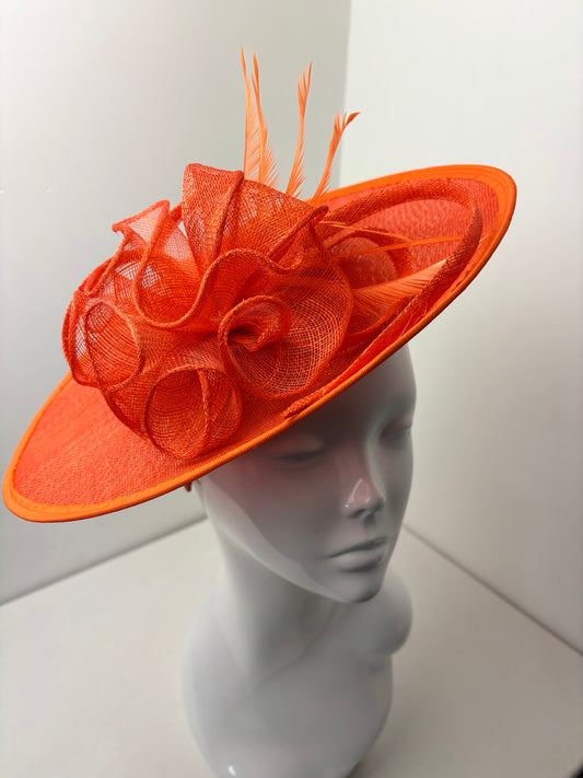 Bright Orange Oval Disc Hatinator