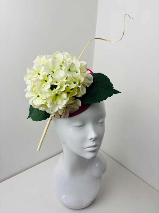 Bespoke Cream Floral Quill Fascinator